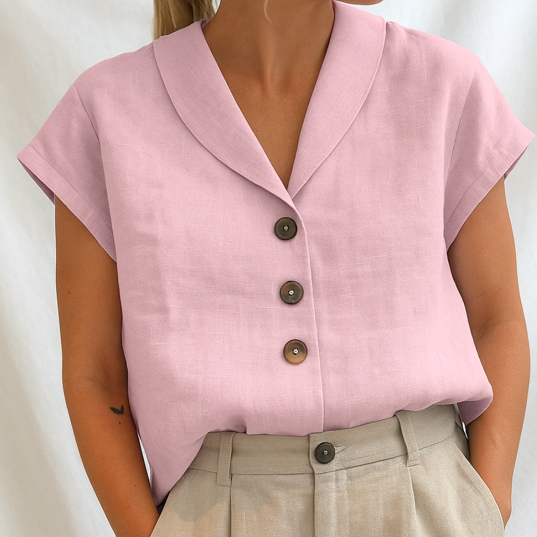MARIE Elegante effen blouse