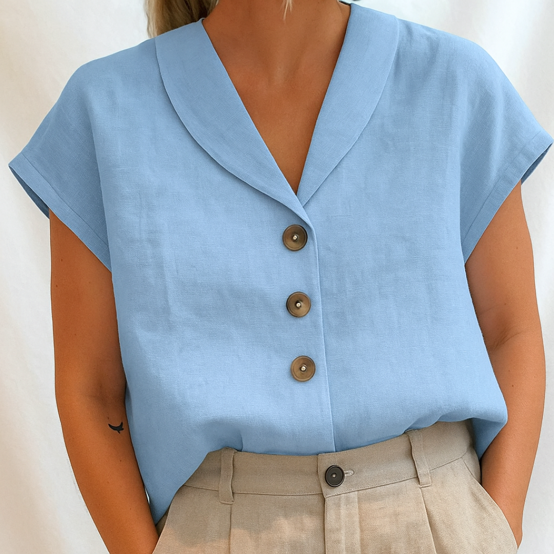 MARIE Elegante effen blouse