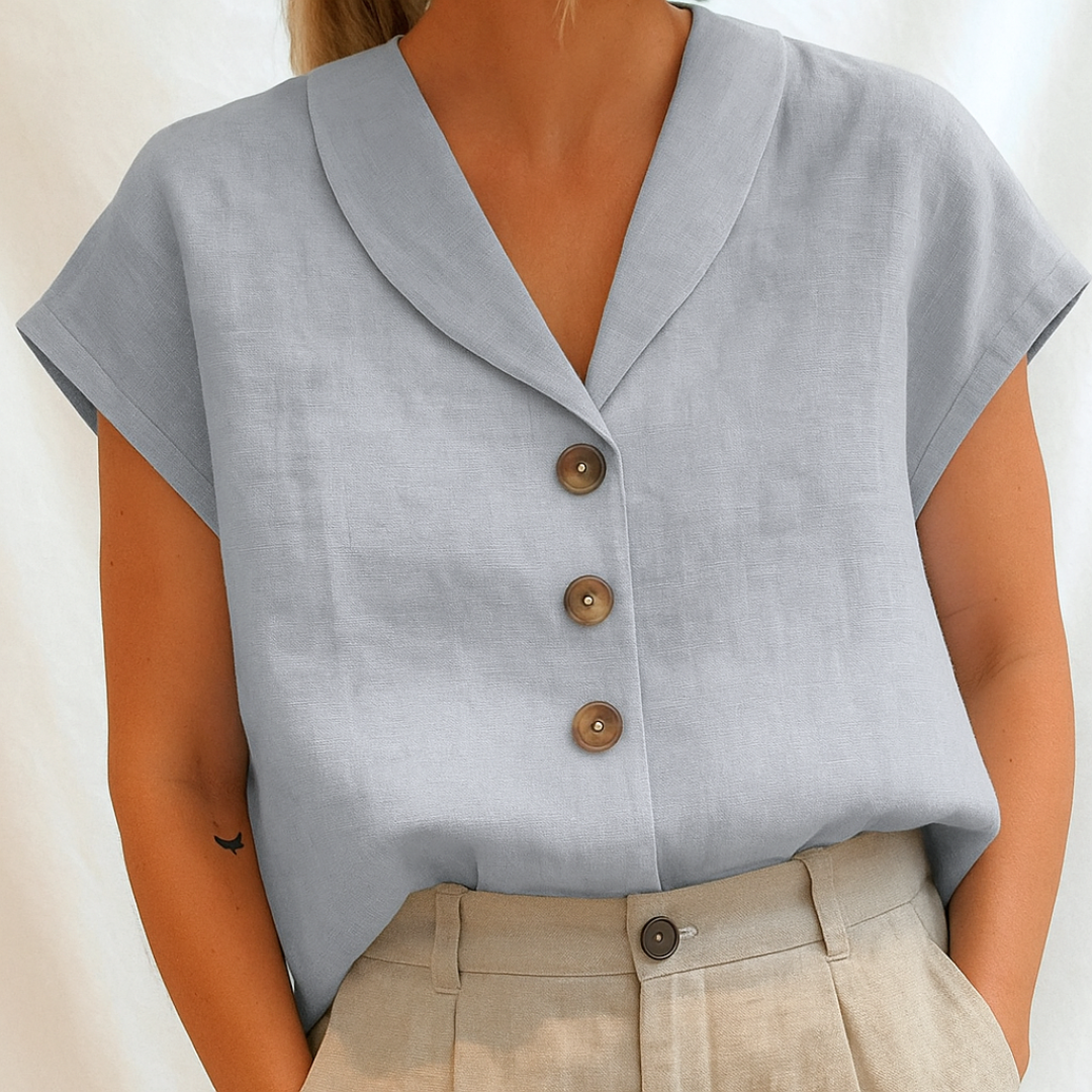 MARIE Elegante effen blouse