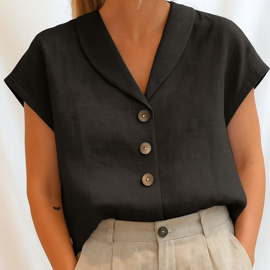 MARIE Elegante effen blouse