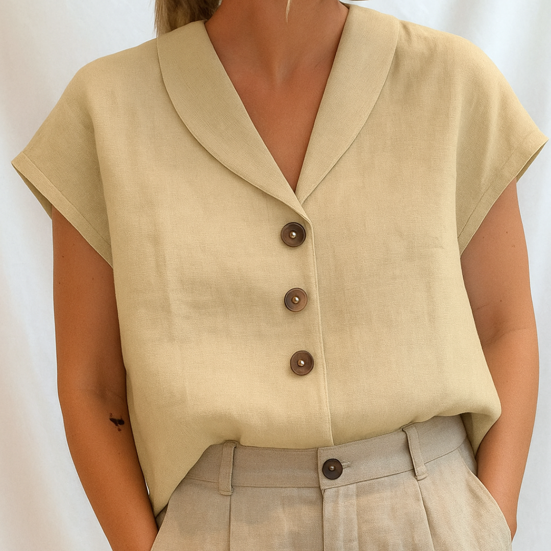 MARIE Elegante effen blouse