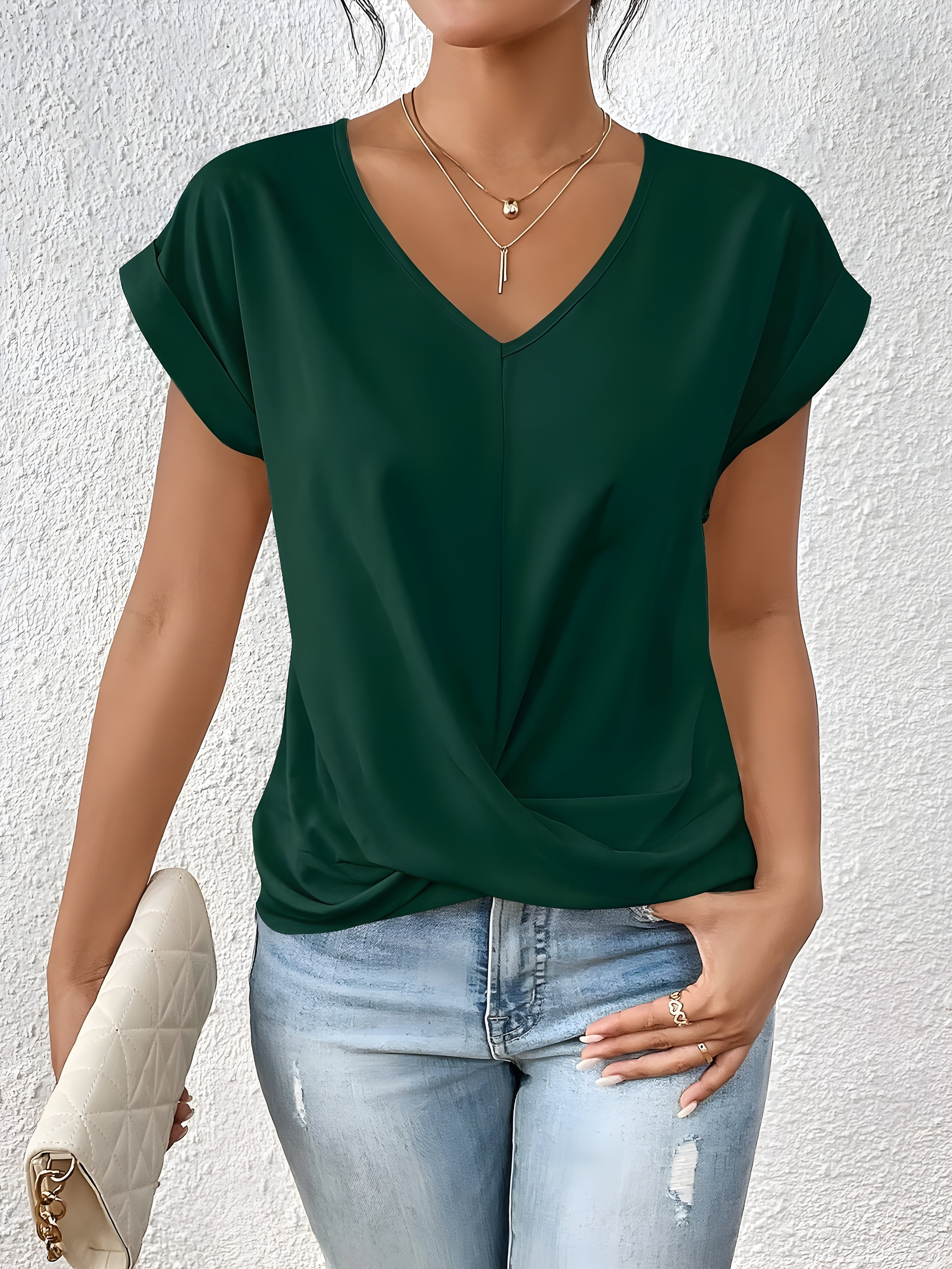 ZIVA Casual T-shirt met V-hals