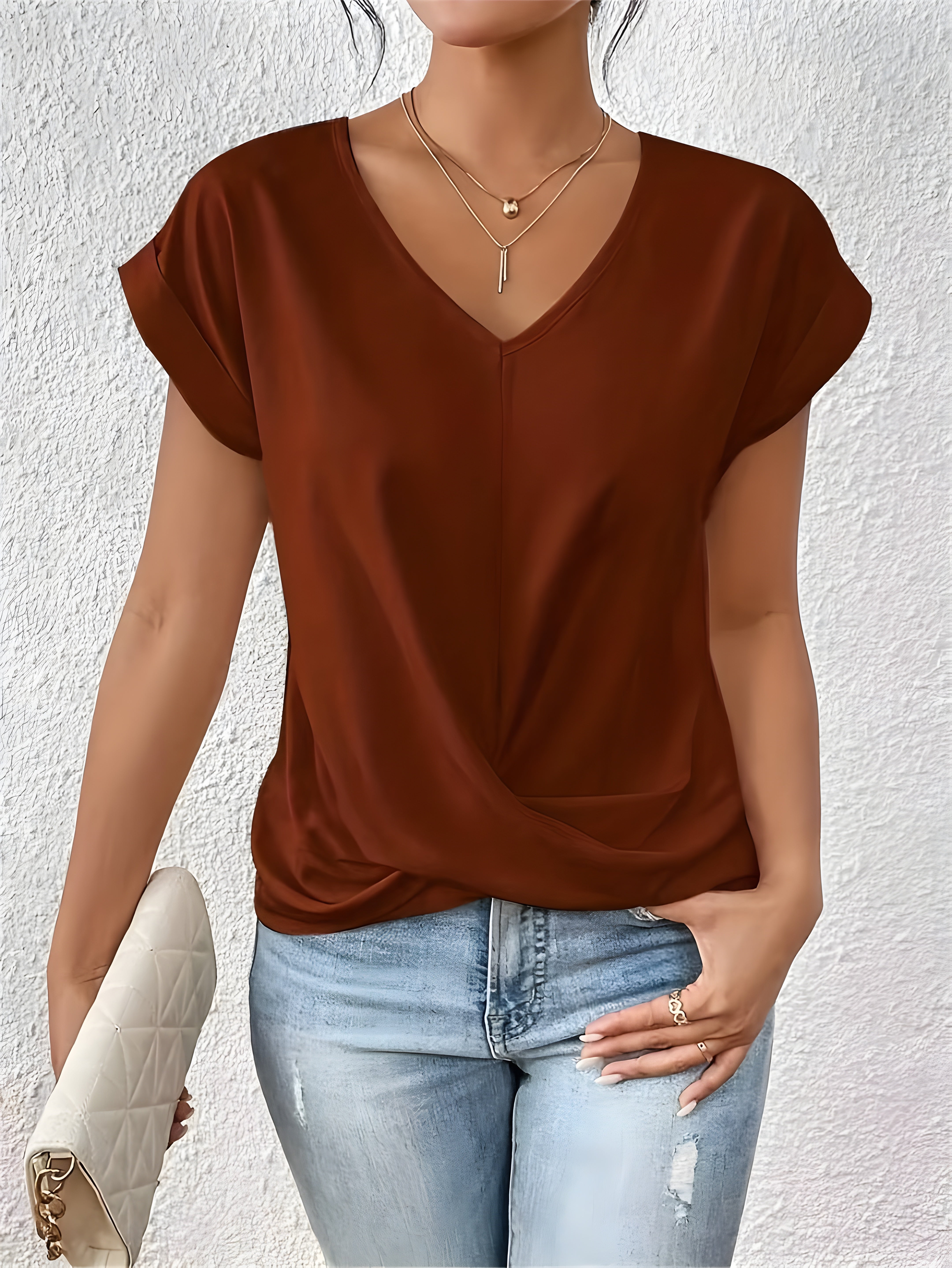 ZIVA Casual T-shirt met V-hals