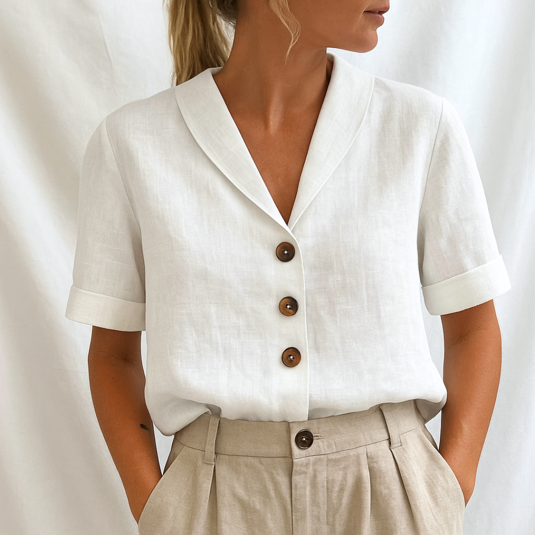 MARIE Elegante effen blouse