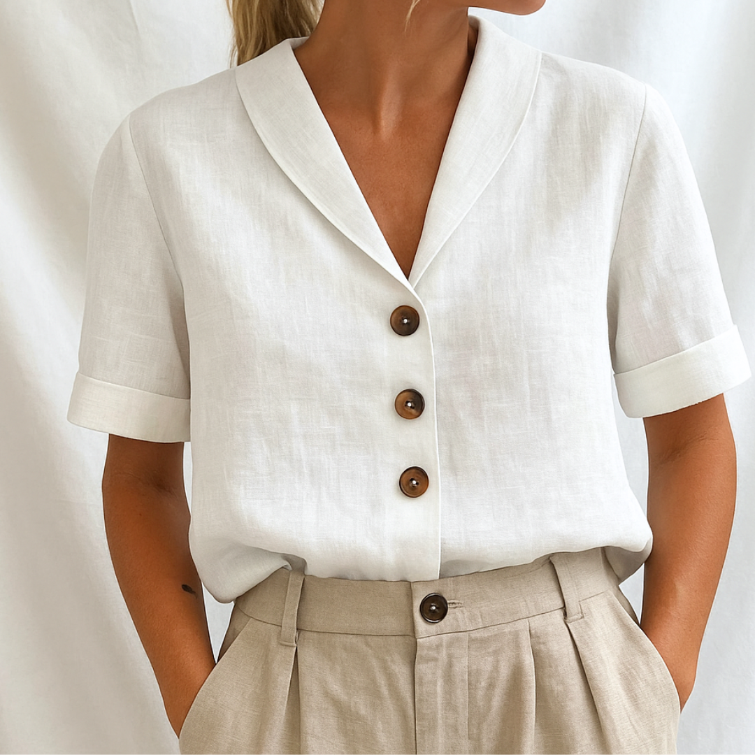 MARIE Elegante effen blouse