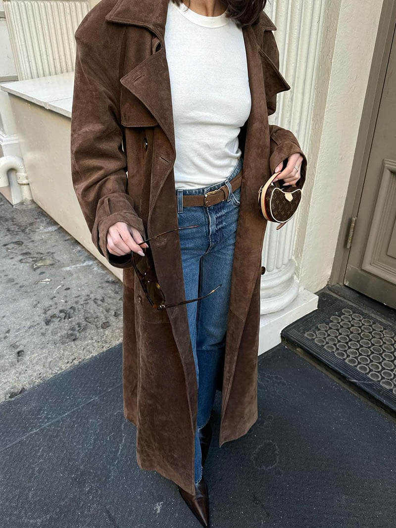 Van Dalem ™ | ANGELA Suede Trenchcoat