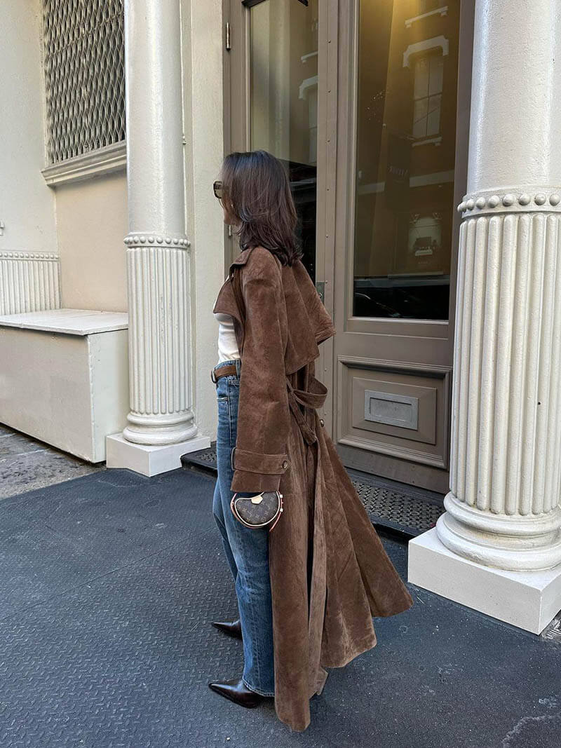 Van Dalem ™ | ANGELA Suede Trenchcoat