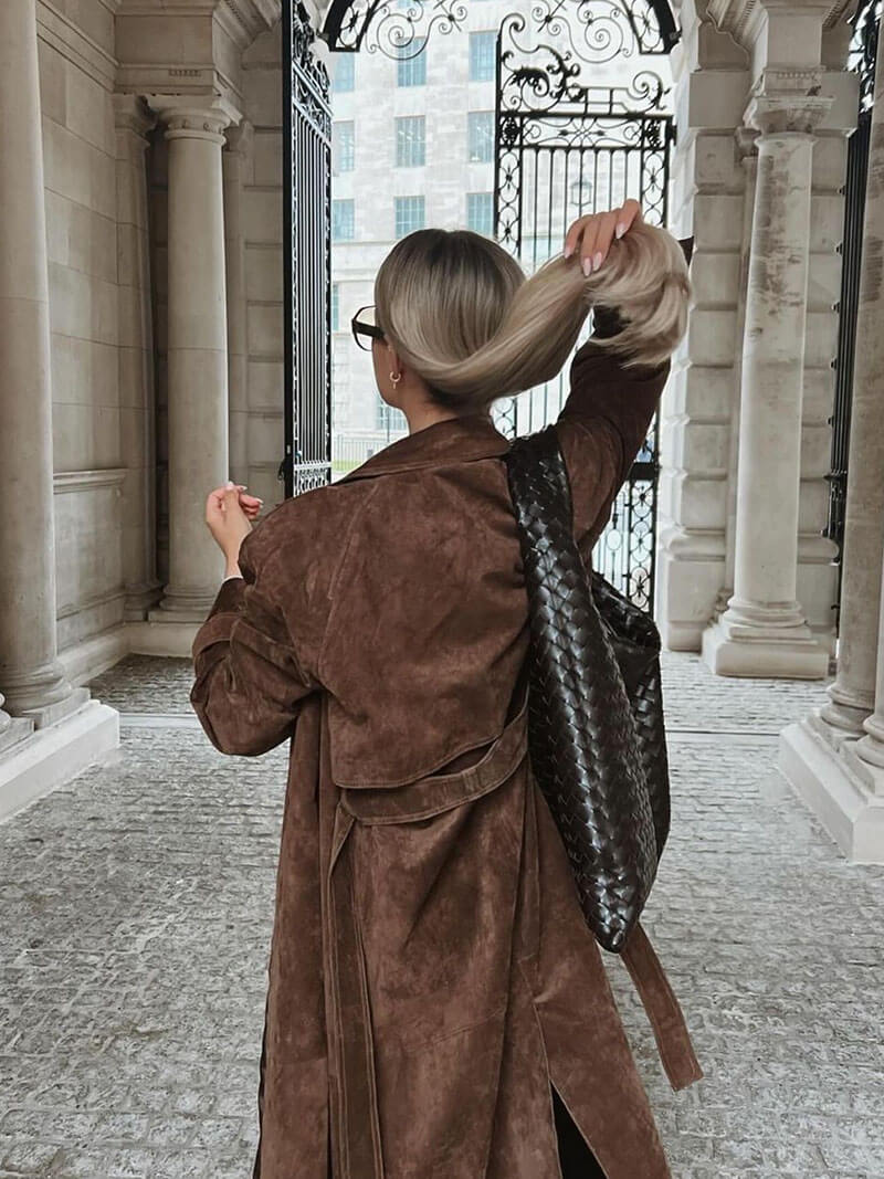 Van Dalem ™ | ANGELA Suede Trenchcoat