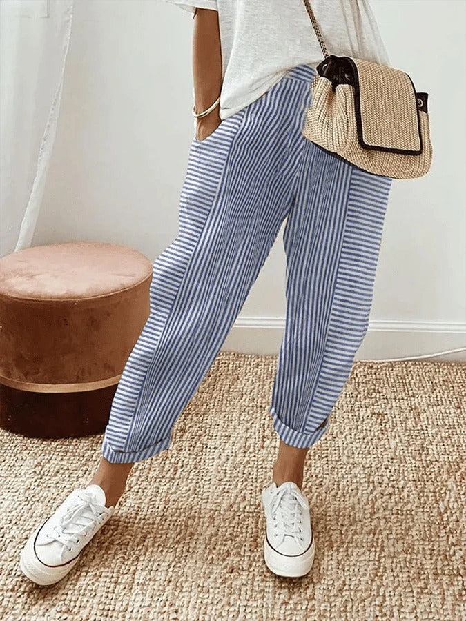 LORE Gestreepte Broek
