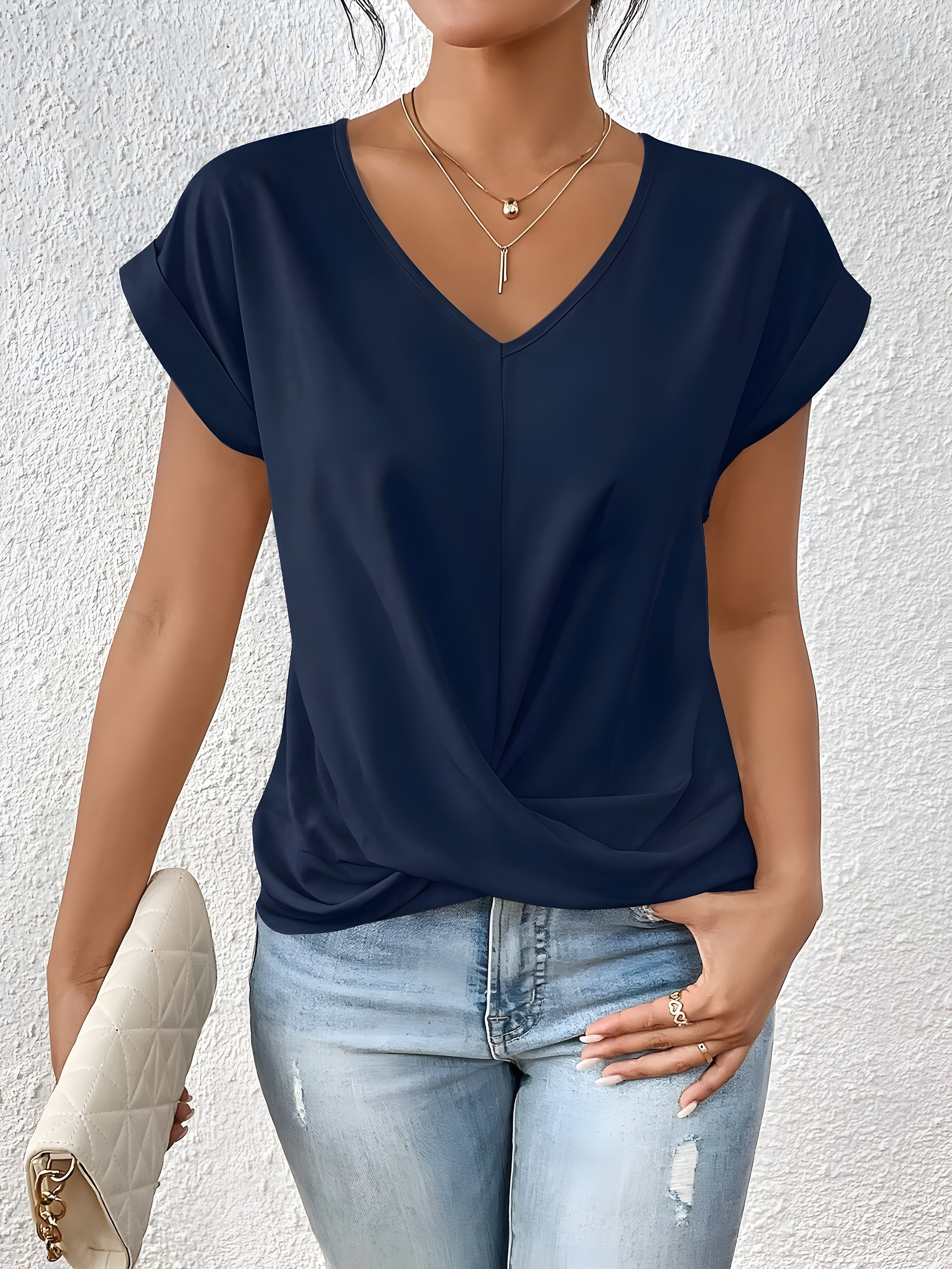 ZIVA Casual T-shirt met V-hals