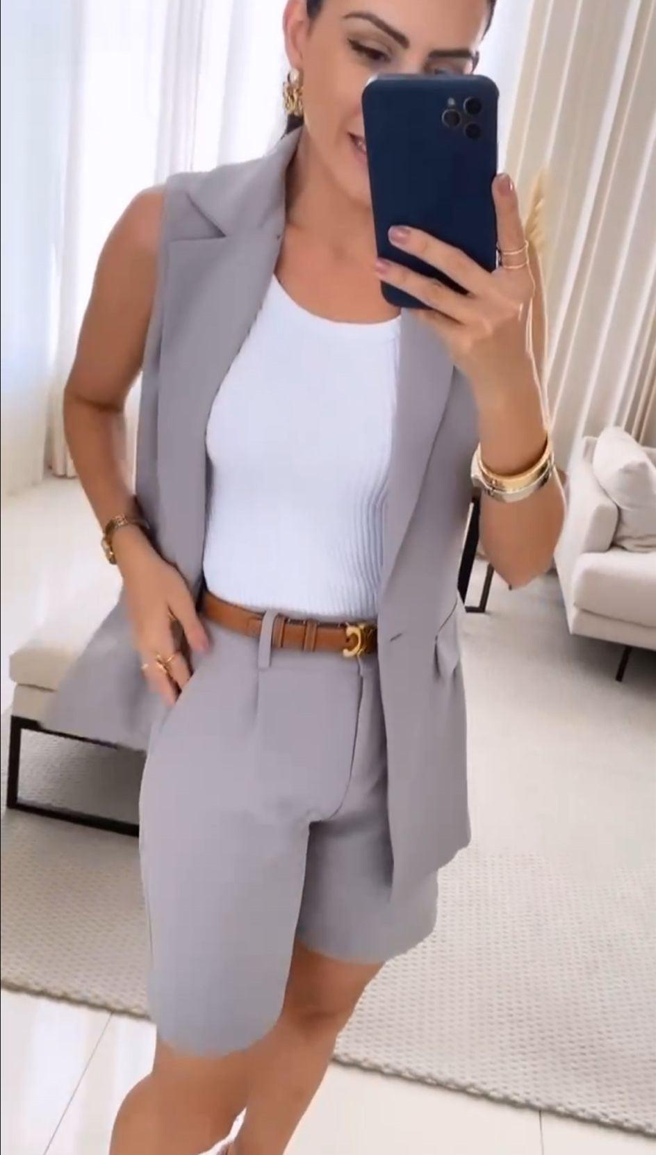 SANIA Elegante Set met Mouwloze top en short